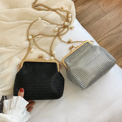 Silver Glitter Women's Shoulder Bag Party Handbag