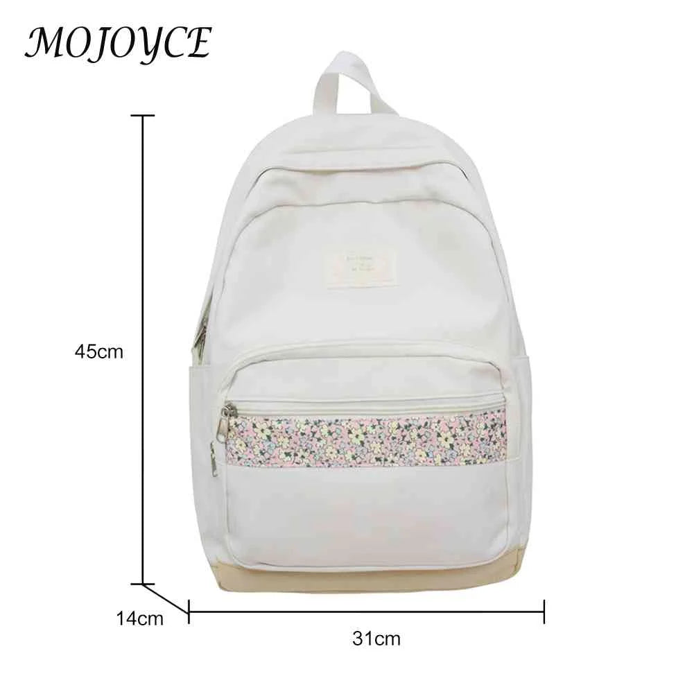 Floral Prints Splicing Shoulder Rucksack for Teens