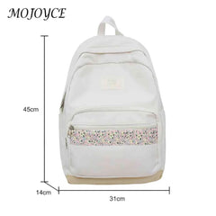 Floral Prints Splicing Shoulder Rucksack for Teens