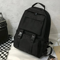 Backpacks Large Capacity Travel Bag Solid Harajuku Student Schoolbag Backpack