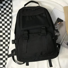 Backpacks Large Capacity Travel Bag Solid Harajuku Student Schoolbag Backpack
