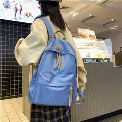 Unisex Harajuku Waterproof Travel Bag Solid Backpack