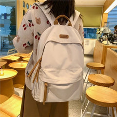 Unisex Harajuku Waterproof Travel Bag Solid Backpack