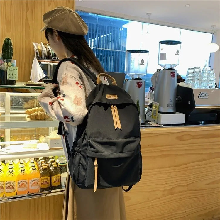 Unisex Harajuku Waterproof Travel Bag Solid Backpack