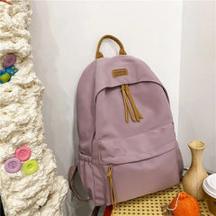 Unisex Harajuku Waterproof Travel Bag Solid Backpack