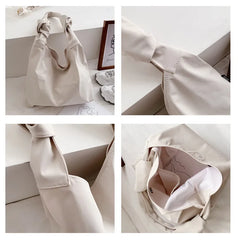 Casual Women Nylon Shoulder Bag Large Capacity Female Tote Handbag Solid Lady