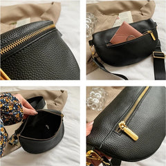 Women's Soft PU Leather Fanny Pack Waist Bag
