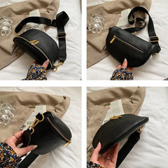 Women's Soft PU Leather Fanny Pack Waist Bag