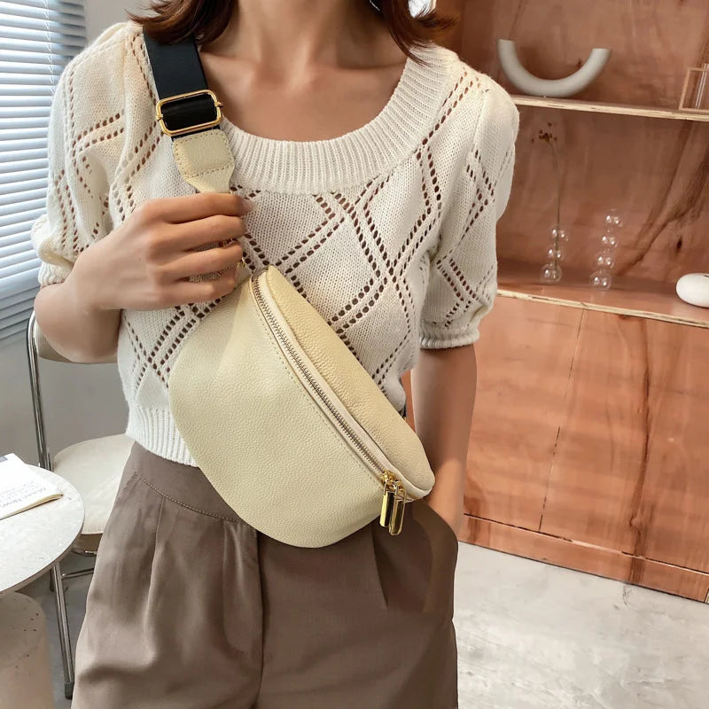 Women's Soft PU Leather Fanny Pack Waist Bag