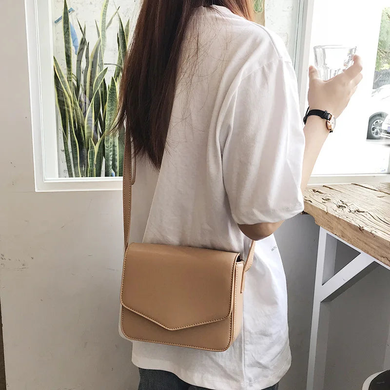 Vintage Pu Leather Small Shoulder Crossbody Bag Ladies Phone Satchels Female Pur