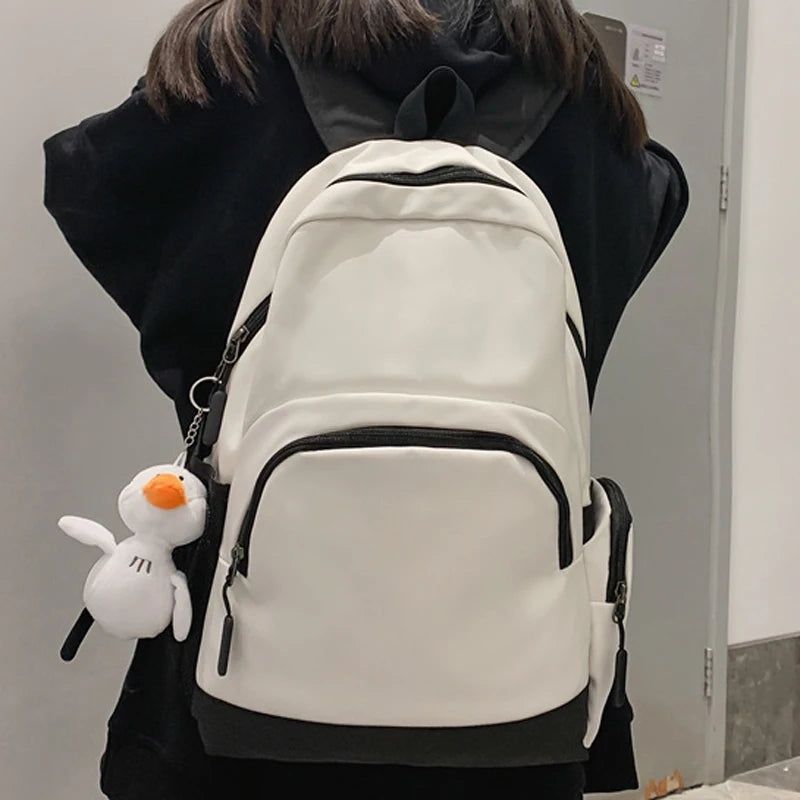 Nylon Women Backpack College Style Large Capacity Travel Rucksack School Bags