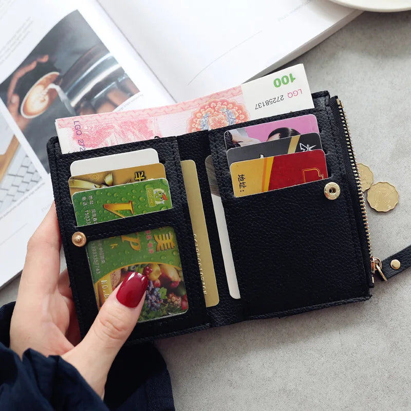 Women's Cherry Embroidery PU Leather Wallet