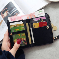 Women's Cherry Embroidery PU Leather Wallet