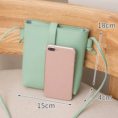 Leather Bucket Bag Women Shoulder Handbag Crossbody Tote