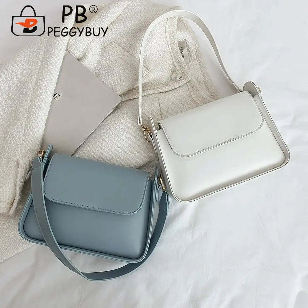 Female Square Armpit Bags Small Pure Shopping Underarm Bag