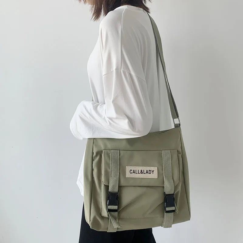 Japanese Messenger Bag Student Nylon Waterproof Canvas Bag Crossbody Bags