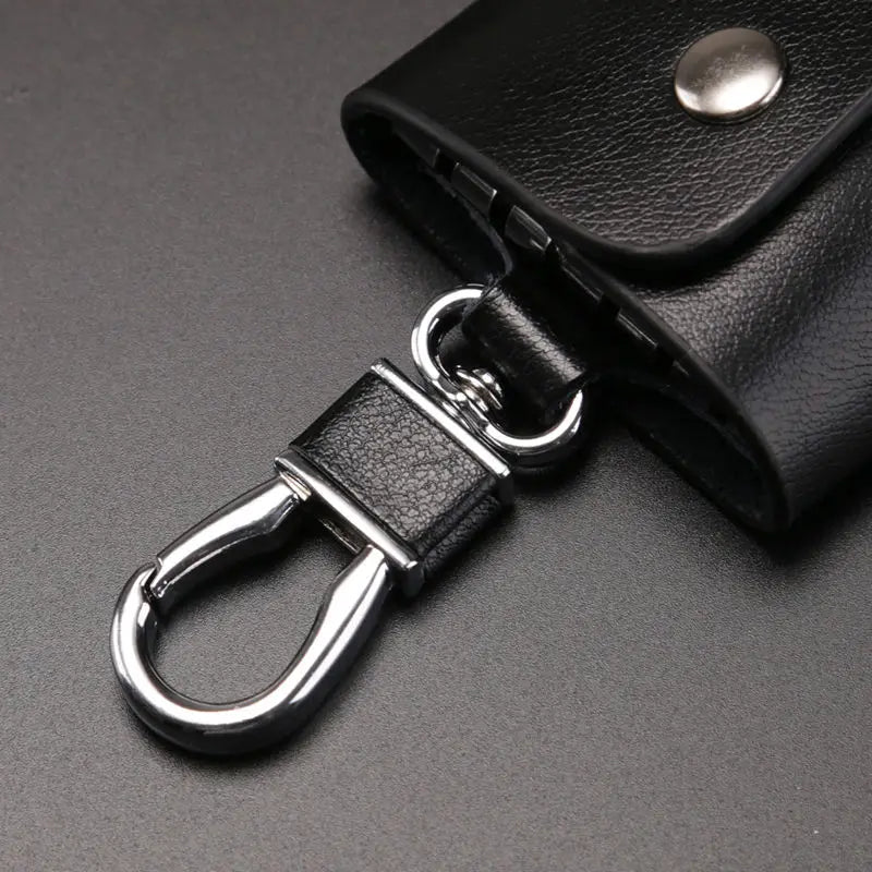 Men Key Wallets Solid PU Leather Keychain Protection