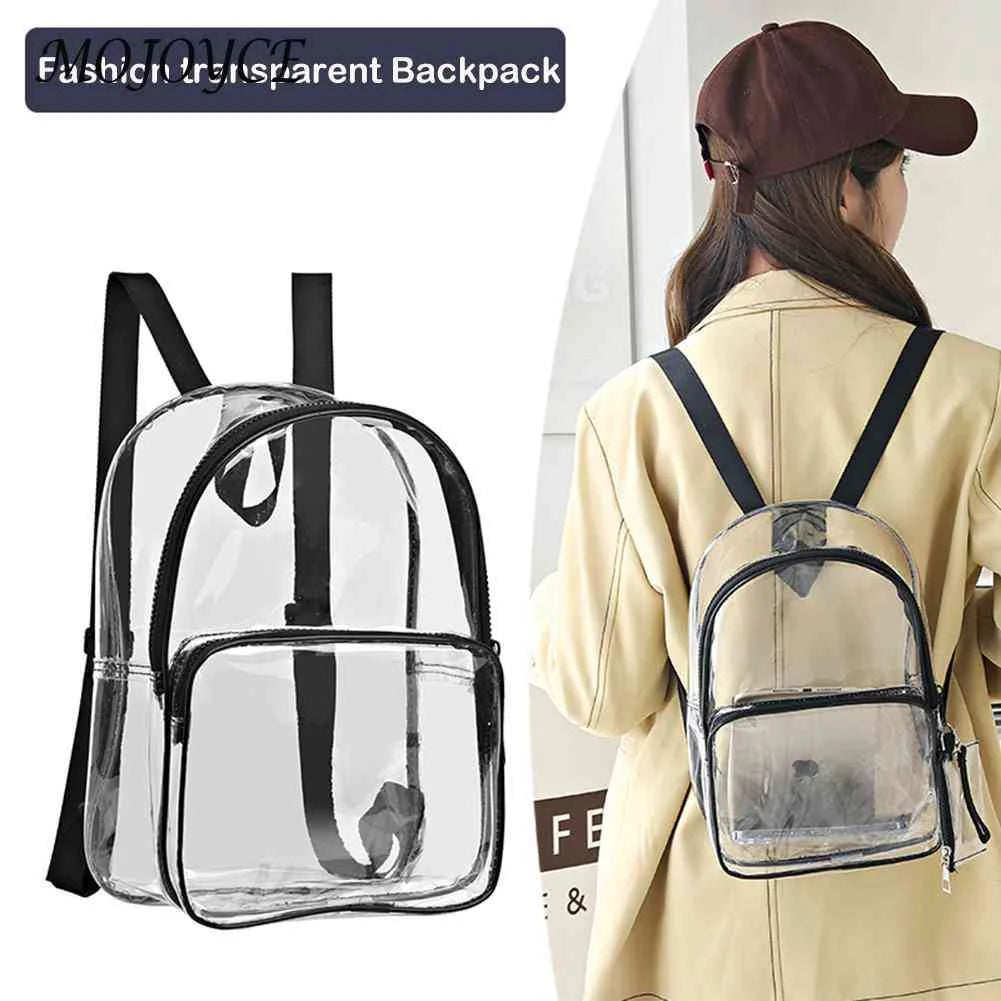 Retro Denim Transparent Daypack Hiking Backpacks