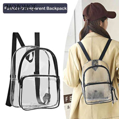 Retro Denim Transparent Daypack Hiking Backpacks