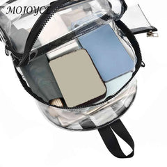 Retro Denim Transparent Daypack Hiking Backpacks