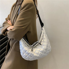Quilted Top-handle Bag for Women Large Travel Satchel
