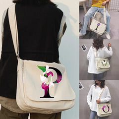 Flower Letter Name Envelope Bag Student Girl Tote Shoulder Crossbody Bags