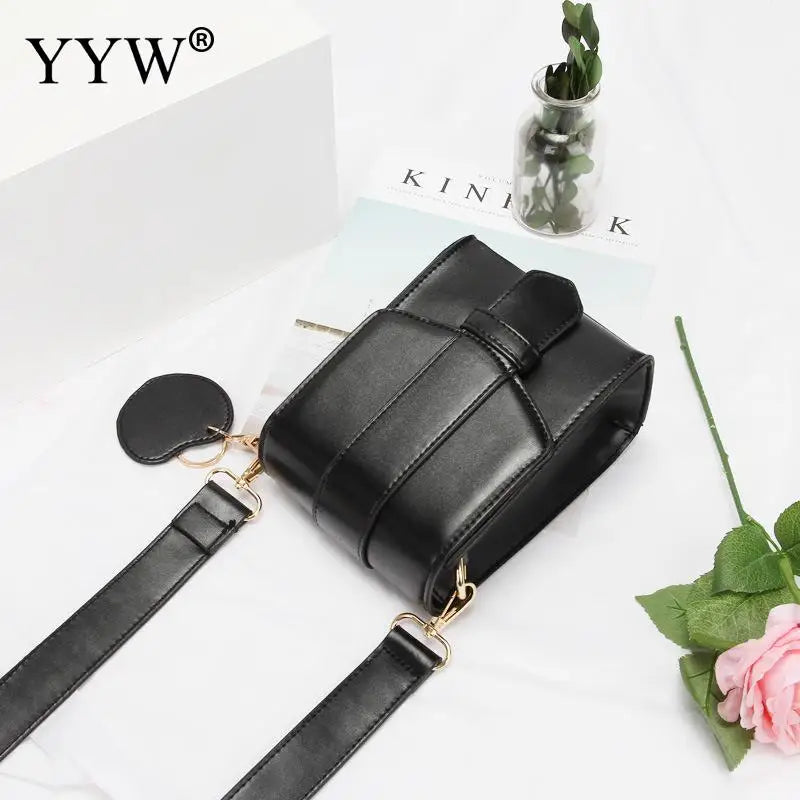 Small Square Shoulder Bag with Wide Strap for Women