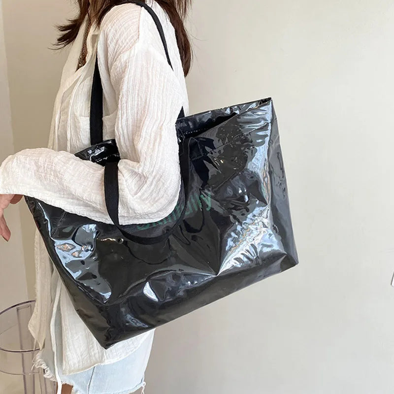 Nylon Transparent Large Capacity Women's Bag Waterproof Shoulder Bag