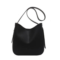 PU Leather Bucket Crossbody Bags for Women Solid Shoulder Handbags