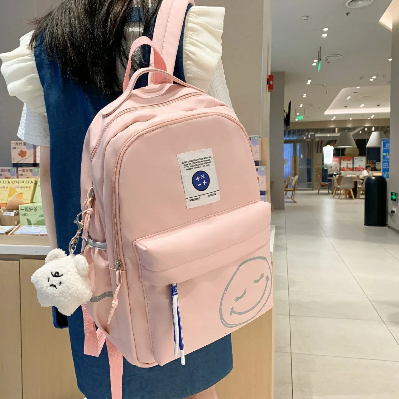 Green Laptop Backpack for College Lady Students