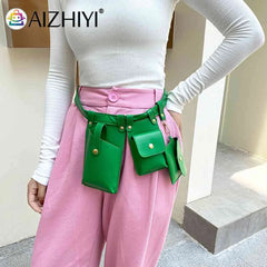Leather Belly Bag Hip-hop Street Waist Bags