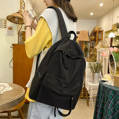 Waterproof Nylon School Bags For Teenager Girls Bookbag Lady Travel Backpack