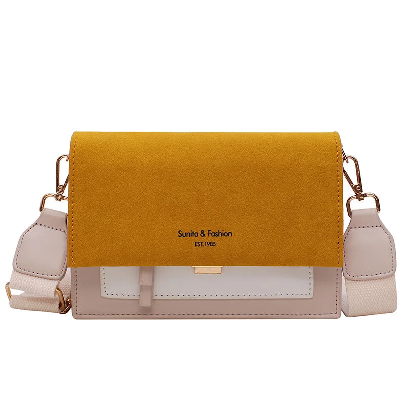 Retro Mini Crossbody Bag Ultra Fire Wide Shoulder Strap Purse