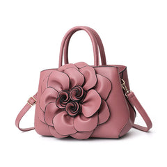 Temperament Wild Lady Messenger Bag Autumn Winter PU Flower Handbag