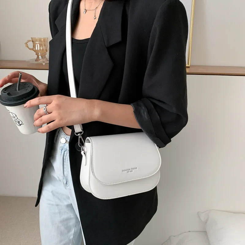 Solid Wild Flap Shoulder Bag Lady Crossbody Bag