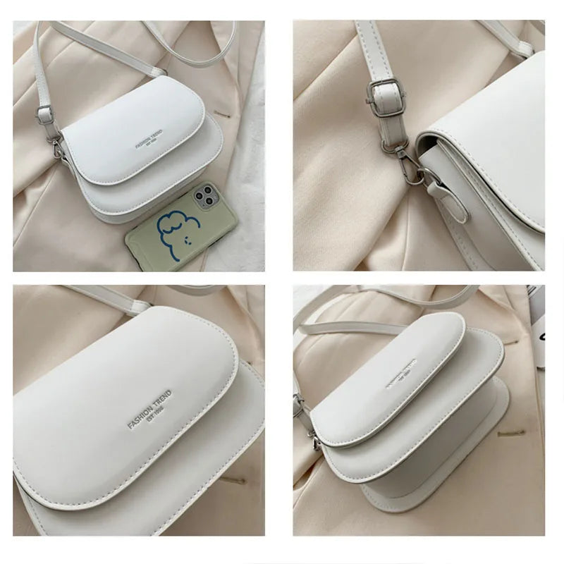 Solid Wild Flap Shoulder Bag Lady Crossbody Bag
