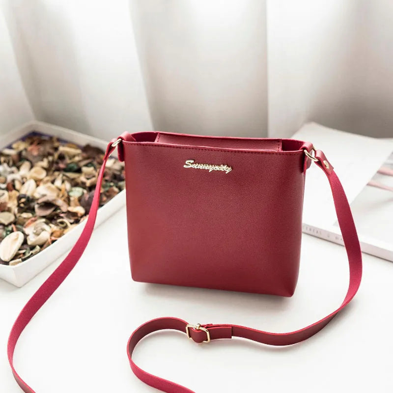Retro Casual Small Fresh Square Bag For Girls Pink Bolsas