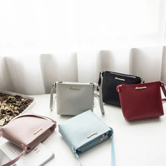 Retro Casual Small Fresh Square Bag For Girls Pink Bolsas