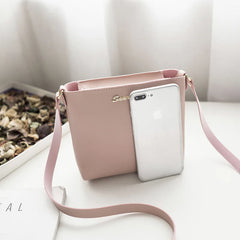 Retro Casual Small Fresh Square Bag For Girls Pink Bolsas