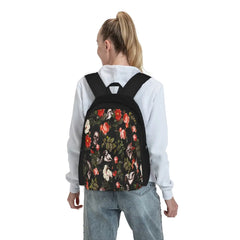 Skull And Floral Pattern Backpacks Men's Backpacks Bags For Women