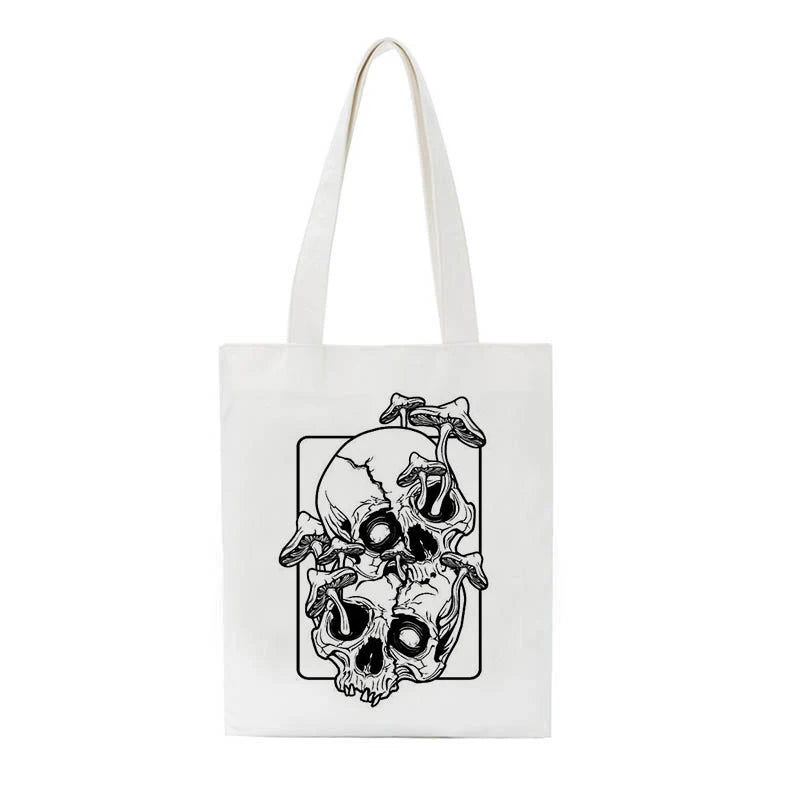 Skull Hip Hop Gothic Shopper Bag Street Canvas Shoulder Bag