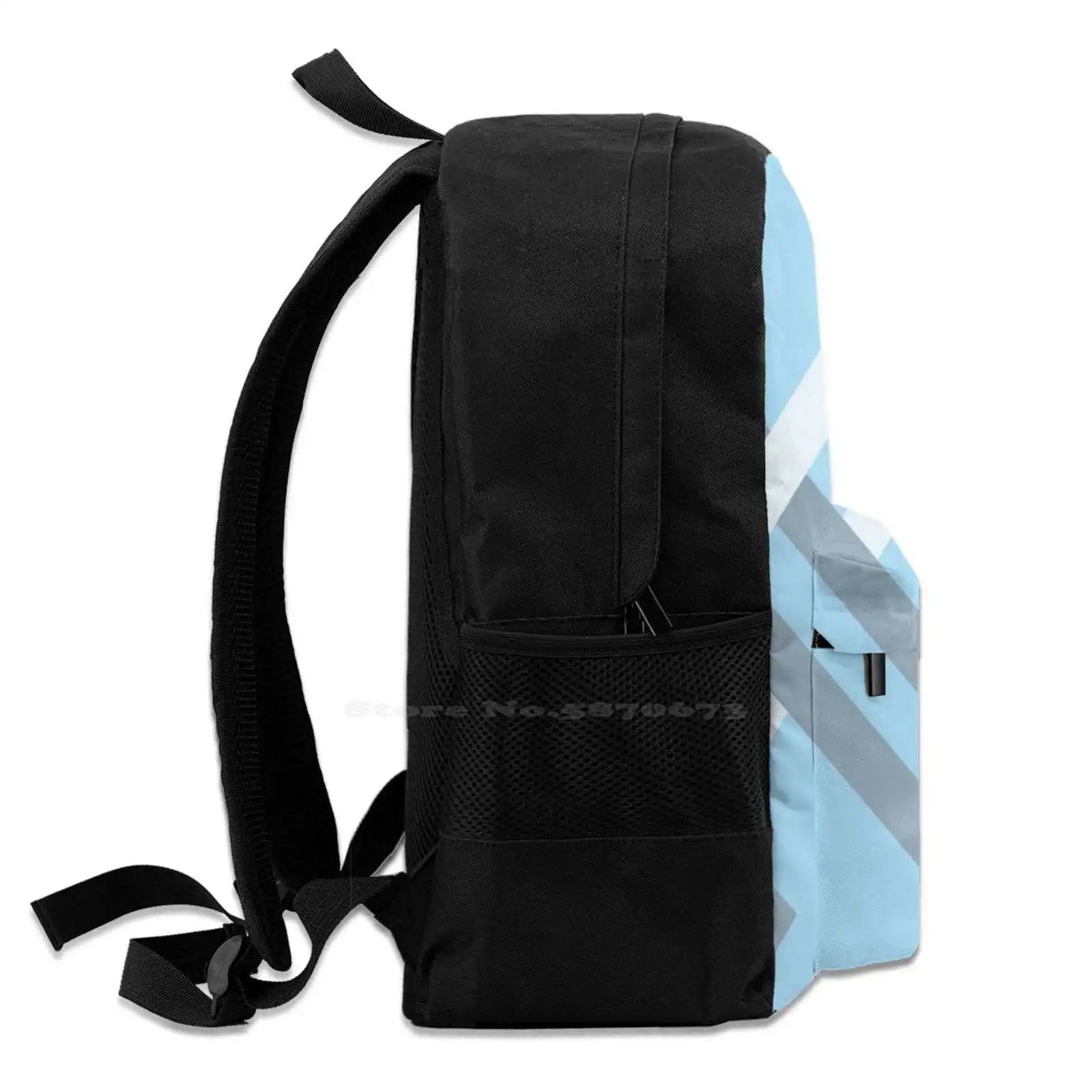 Sky Chevron Backpack Student School Laptop Travel Bag
