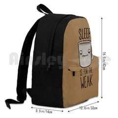 Funny Outdoor Hiking Backpack Waterproof Camping Travel Coffee Joke