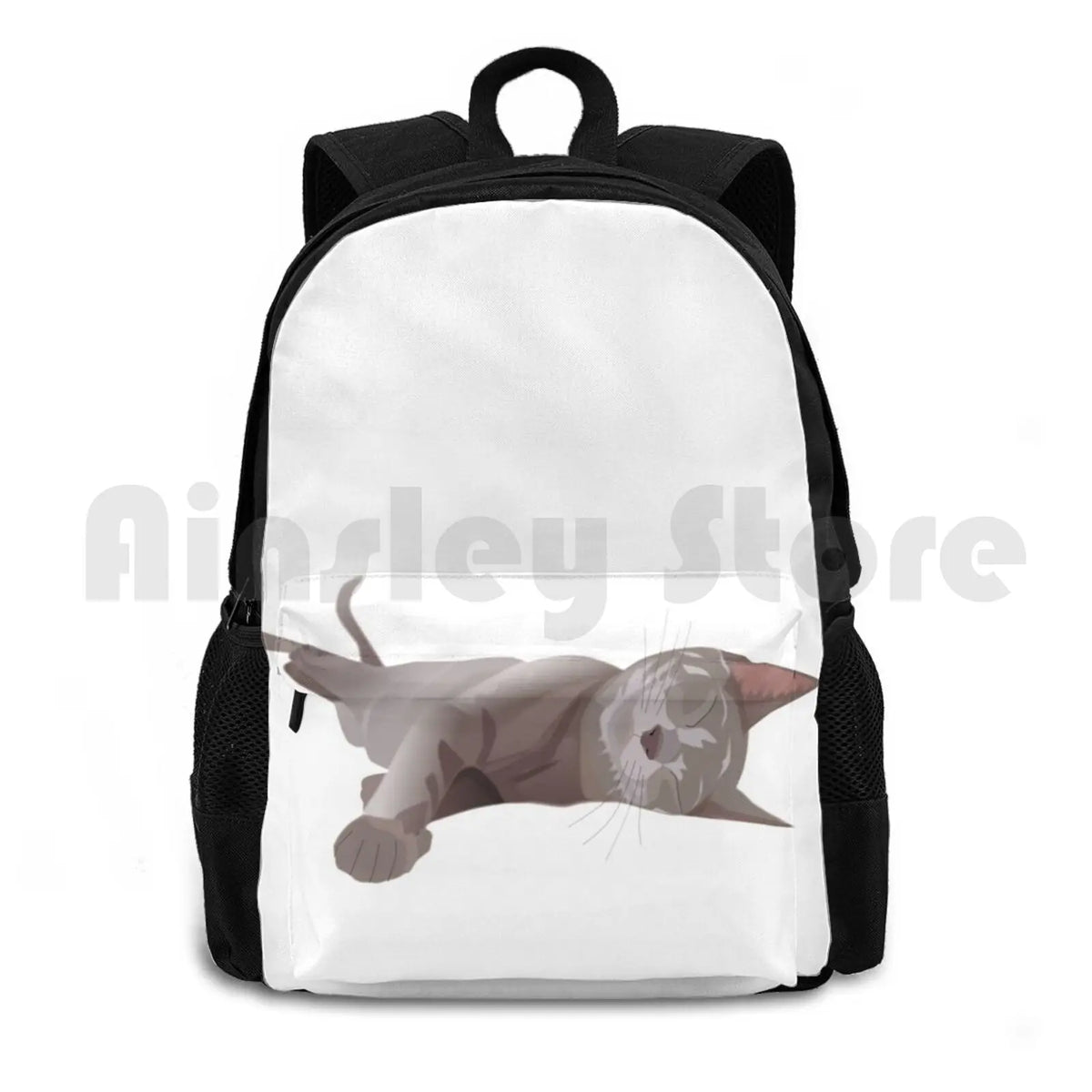 Sleepy Cat Outdoor Hiking Backpack Waterproof Camping Travel Lazy Cat