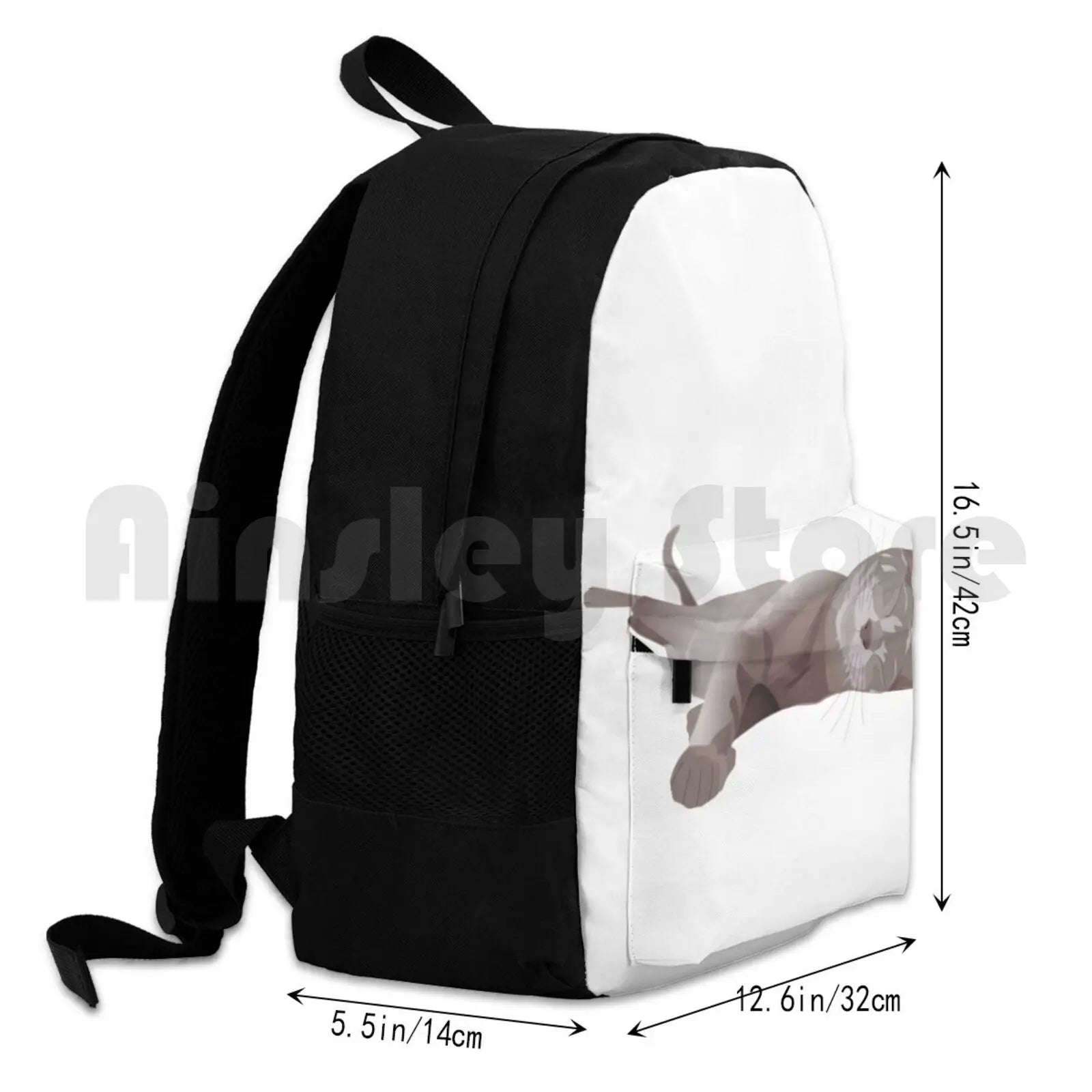 Sleepy Cat Outdoor Hiking Backpack Waterproof Camping Travel Lazy Cat