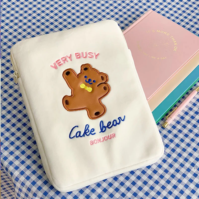 Bunny Plush 11-Inch Laptop Sleeve Case Soft Travel Bag