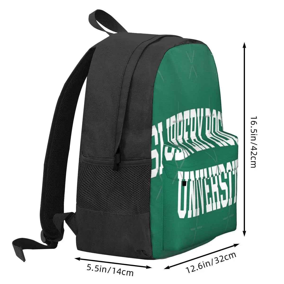 Slippery Rock College Font Curved Backpacks