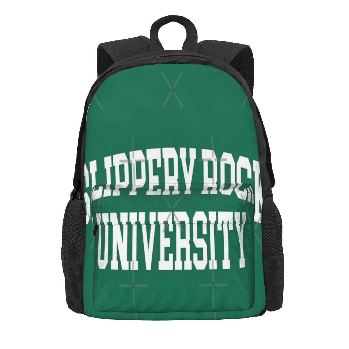 Slippery Rock College Font Curved Backpacks