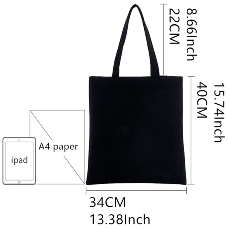 Slytherin Reusable Shopping Bag Canvas Tote Eco Bag Cartoon Shopper