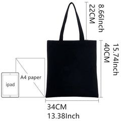 Slytherin Reusable Shopping Bag Canvas Tote Eco Bag Cartoon Shopper